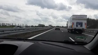 Autobahn Germany, 200 km/h. Автобан в Германии - 200 км.ч, на маленьком Форд Фиеста.