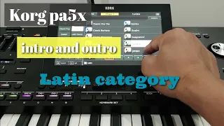 korg pa5x - Latin category - full style OS V 1.2.0 new sound