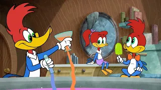 Woody makes special candy with science | Woody Woodpecker