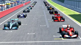 F1 2020 Cars vs F1 2004 Cars at Red Bull Ring