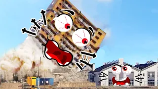 Building Demolition: Compilation Epic Demolition Of Happy Buildings | Doodles