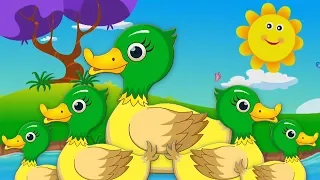 lima bebek kecil | bebek sajak anak-anak | Five Little Ducks | Rhymes For Childrens | Kids Songs