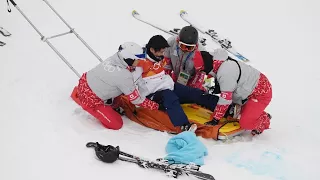 Japan’s Yuto Totsuka in brutal snowboarding halfpipe crash