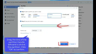 Using EaseUS Partition Master to Shrink Partition in Windows 11/10/8/7