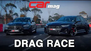 DRAG RACE: Audi RS6 Avant vs  Mercedes-AMG E63 S