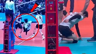 Ran Takahashi bad fall and his game winning monster block | VNL Manila 2022