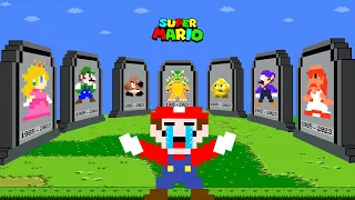 Mario R.I.P All Team: Peach, Luigi, Bowser Skeleton...Please Come Back | Game Animation