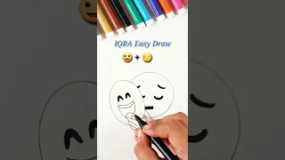 Happy Vs Sad emoji Drawing || #shorts #satisfying #creativeart #emojidrawing #emojidrawing