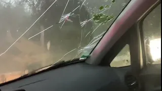 Crazy golfball sized hail storm in Francia!