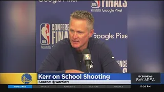 Warriors Coach Steve Kerr gives angry, emotional statement on Texas school shooting