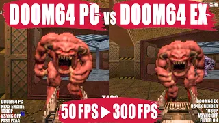 Doom64 PC vs EX / official remaster vs old source port / dat fps difference 😳