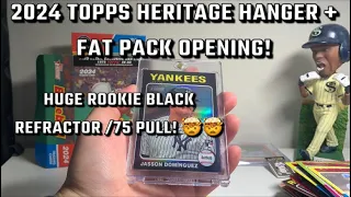 BIG ROOKIE BLACK REFRACTOR /75! 2024 Topps Heritage Hanger + Fat Pack Opening!