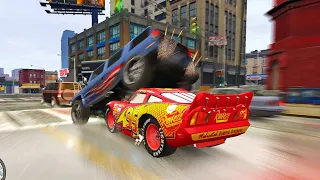 GTA 4 Crazy Lightning McQueen Car Crashes Compilation Ep. 6 | GTA IV Real Car Crashes