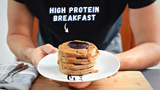 36g Protein Pancakes without protein powder. My new favorite breakfast!