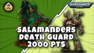Death guards VS Salamanders | Играем | Warhammer 40k | 2000pts