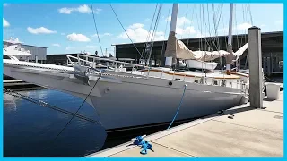 97. Dirt Cheap IMMACULATE 70' DREAM Aluminum Ship! [Full Yacht Tour] Learning the Lines