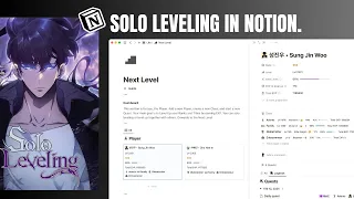 Solo Leveling in Notion - Extended Tour & Tutorial