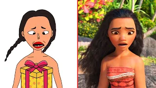 Moana Funny Drawing Meme | How Far I'll Go Song