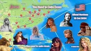 Taylor Swift The Eras Tour Map (2023-2024 Tour Dates) with Megamix Lyrics (Mashup by Joseph James)