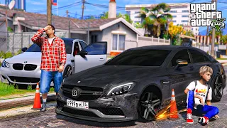 ОПЕРСКАЯ ЕЗДА В GTA 5 - ПРОБИЛ КОЛЕСО НА ОПЕРСКОМ MERCEDES CLS63 И УЛЕТЕЛ В КАНАВУ! 🌊ВОТЕР