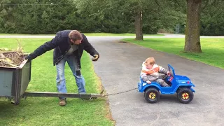 Extreme Powerwheels towing a huge heavy trailer