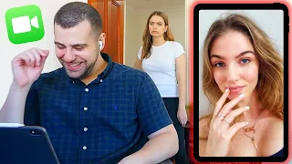 Flirting on Video Call PRANK! She Caught Me!