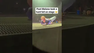 Post Malone Takes a HARD Fall On Stage #shorts