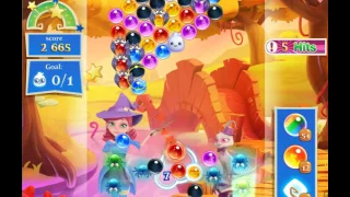 Bubble Witch 2 Saga Level 1648 with no booster & 1 bubble left