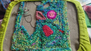 Rug Hooking with Kaffe Fassett Quilt Fabric scraps; how does it hook?