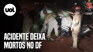 Três pessoas morrem em acidente com cinco carros no Distrito Federal