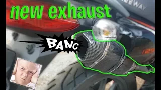 CUSTOM EXHAUST KEEWAY TX/TXM 125 - BENELLI 4T -(test scarico tx-txm keeway) 2018