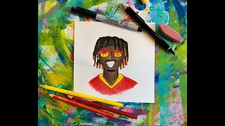 How to draw Tyreek Hill