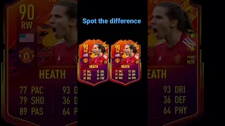 Spot the difference Heath Fifa card