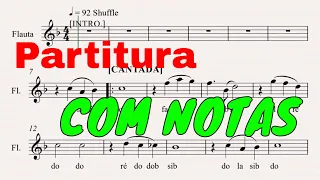 PORQUE ELE VIVE | 545 Harpa Cristã [ Partitura de Flauta COM NOTAS  ] 👇PARTITURA PDF👇