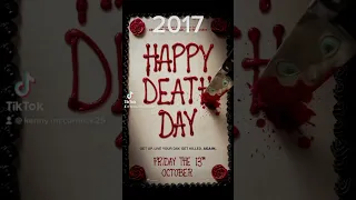 The Evolution of the happy death day poster