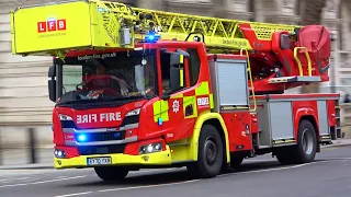 London Fire Brigade vehicles emergency lights + sirens [collection]