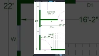 17 x 22 House Plan|17x22 Ghar Ka Naksha|17' X 22' Home plan|17' x 22' ghar ka naksha|1Bhk ||#shorts