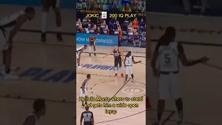 Nikola Jokic 1000 IQ PLAY 😱🤯🏀 #shorts #nba