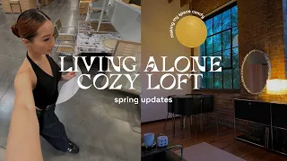 living alone | loft apartment spring updates, IKEA, noguchi lamp