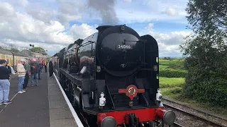 34046 West Country Class “Braunton” visits Bishops Lydeard (03/05/24)