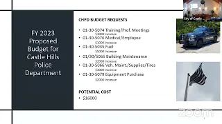 July 20, 2022 Special City Council Budget Work Shop #3