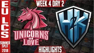 UOL vs H2K HIGHLIGHTS | EU LCS Summer 2018 Week 4 Day 2 | Unicorns of Love vs H2K