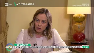 Intervista al presidente del consiglio Giorgia Meloni (seconda parte) - Agorà 19/03/2024