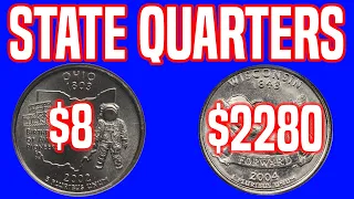 TOP 10 Most Valuable US State Quarters - High Grade Quarters Sell for BIG Money
