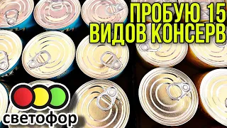 СВЕТОФОР ПРОБУЮ 15 ВИДОВ КОНСЕРВ