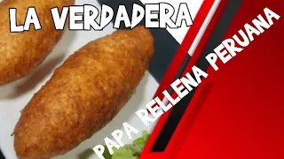 La verdadera papa rellena Peruana sin huevo sin harina