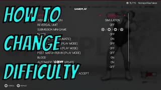 WWE 2K19 - How To Change Difficulty