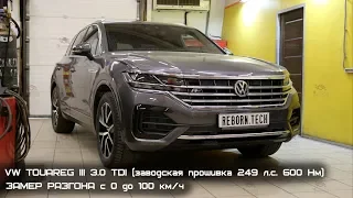 Замер разгона 0-100 км/ч VW Touareg III 3.0 TDI