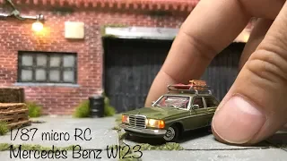 1/87 micro RC / Busch Mercedes Benz W123 - Completed video with making photos.