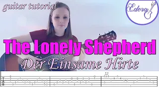 THE LONELY SHEPHERD Fingerstyle Guitar Tutorial with On Screen TAB - Der einsame Hirte